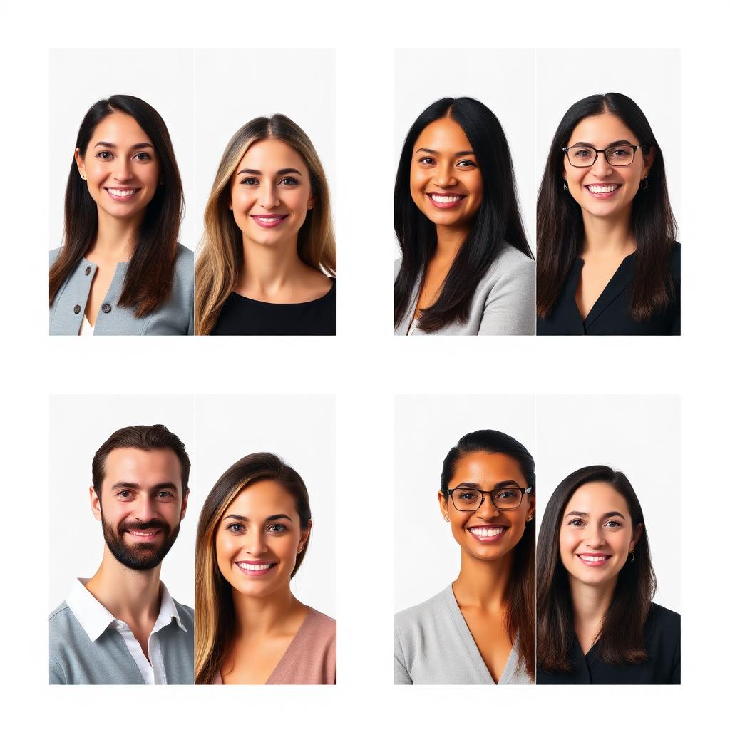 Consistent staff headshot grid